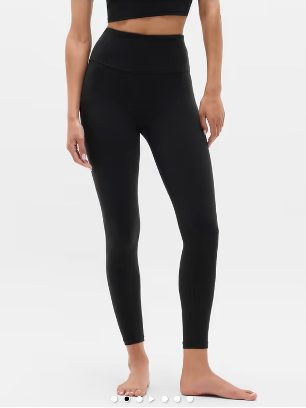 Athleta Elation 7/8 Leggings Black Size L Laser Cut